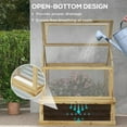 thumbnail image 5 of CASEMIOL Wooden Cold Frame Greenhouse for Outdoor Gardening, Polycarbonate Panel Greenhouse for Potted Plant, Green House for Backyard, Balcony, Living Room, 5 of 9