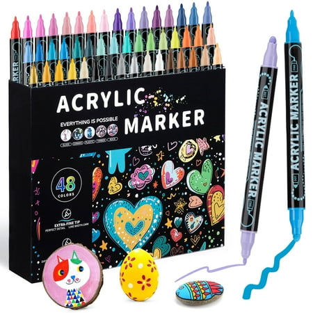 

2.5ml Artistic Marker Set Rich Colors Smooth Ink For Creative Projects Durable Tips Portable Case For Artists Designers