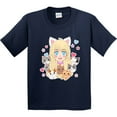thumbnail image 3 of Inktastic Neko Anime Girl with Kittens Youth T-Shirt, 3 of 5