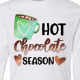 thumbnail image 4 of Inktastic Hot Chocolate Season with Green Mug and Hearts Long Sleeve Youth T-Shirt, 4 of 5