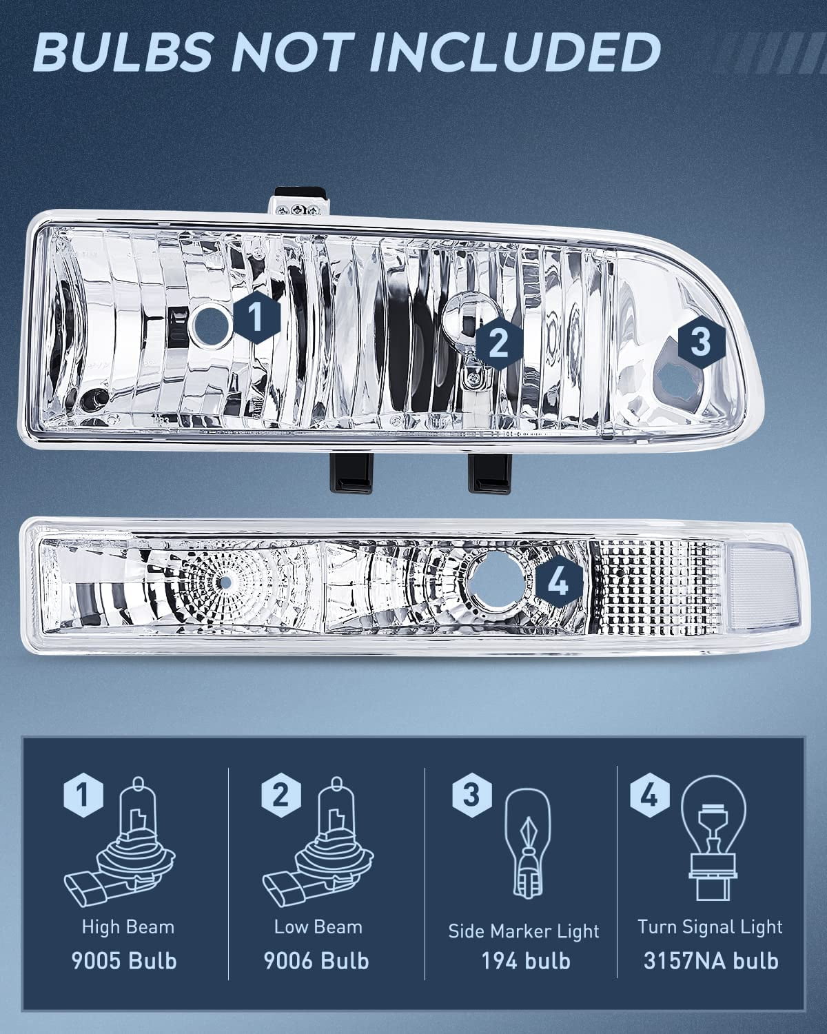 Headlights For Chevrolet Blazer S10 Black/Clear Switchback LED Headlights & Bumper Lights For 1998-2004 Chevy Blazer S10 Chevy Blazer Headlights