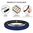 thumbnail image 4 of Picia Navy Blue Car Steering Wheel Cover, Non-Slip, Breathable, Universal 15 inch, 4 of 7
