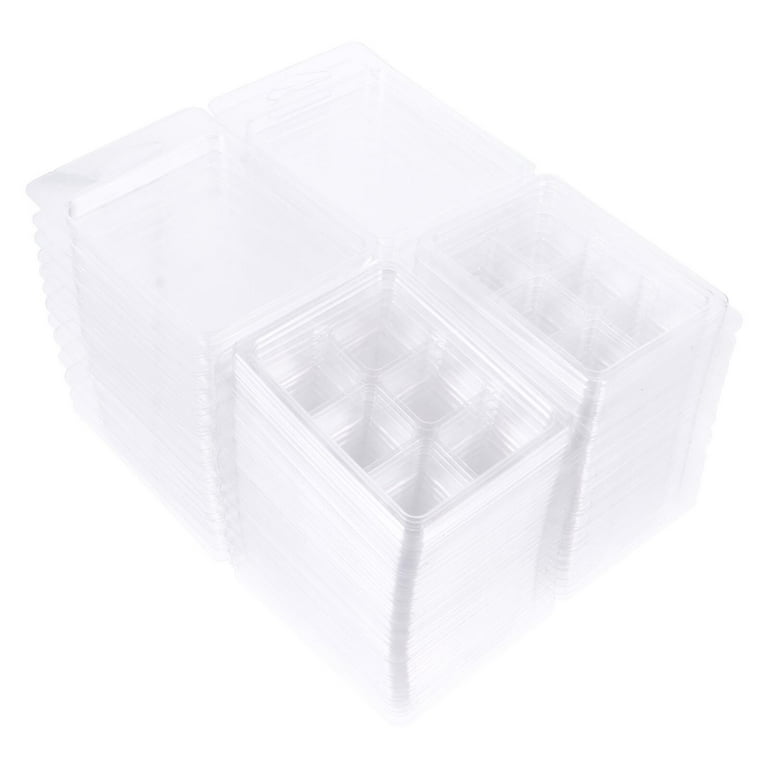 Plastic Wax Melt Molds Cubes Clamshells