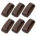 thumbnail image 1 of Unique Bargains 6 Pcs Poignées de Cabinet Instantanées Autocollantes, Poignées de Cabinet Autocollantes, Brun Foncé, 1 of 5