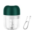 thumbnail image 1 of Mini picadora de ajo, 45 W, USB, prensa de ajo, recargable, molinillo eléctrico de verduras, verde, 250 ml kenally HA003344-03, 1 of 7