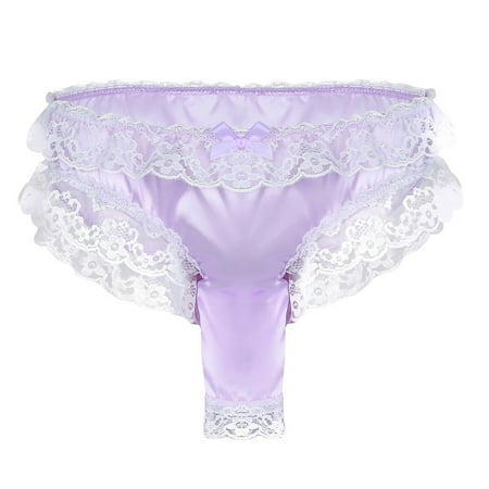 

MaFYtyTPR Womens Briefs Underwear on Clearance Sexy Mens Lace Briefs Open Butt Low G-String Thong Underwear Panties