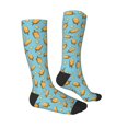thumbnail image 3 of Daiia Sports Socks Lemon Ice Cream Printed Novelty Crew Socks for Men Women Knee High Socks Cotton Socks Soft & Breathable Support Unisex Socks, 3 of 9