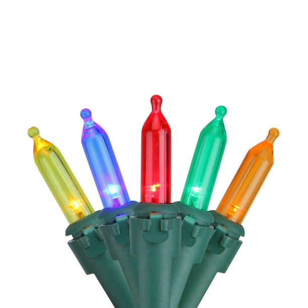 Northlight 50 Multicolore A Mené des Mini Lumières de Noël - Fil Vert de 16,25 Pieds