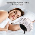 thumbnail image 5 of Satin Sleeping Cap, Double Layer Night Hair Bonnet, Adjustable Straps for Secure Fit, Soft Breathable Fabric for Hair Protection and Frizz Reduction, Multi-Color Reversible Design, 34x34cm, 5 of 7