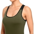 thumbnail image 4 of Women's Open Back Workout Tank Top with Built in Bra Athletic Yoga Running Shirt, 4 of 6