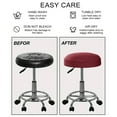 thumbnail image 6 of Elastic Round Stool Cover | Milk Silk Polyester Fabric | Solid Color Chair Protector | Spill-Resistant & Washable | 30x30x6cm | 1-Piece Set for Bar & Lift Chairs, 6 of 6