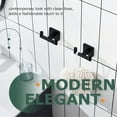 thumbnail image 3 of KOKOSIRI Robe Hook Bathroom Double Towel Coat Hooks Matte Black for Bath Kitchen Wall Mounted, 2 Pack Stainless Steel B1015BK-P2, 3 of 7