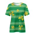 thumbnail image 3 of Prolriy T-Shirt de la Saint-Patrick pour Femmes Printemps Col Rond Manches Courtes Imprimé Saint-Patrick T-Shirts Décontractés Amples pour Femmes, Hauts pour Femmes Jaune m, 3 of 3