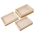 thumbnail image 1 of Organizer Bin, Decorative Multipurpose Woven Storage Basket Handwork Stackable 3pcs  For Living Room For Clothes, 1 of 8