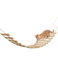 thumbnail image 6 of WeeWhimsy Adjustable Cat Ladder & Bridge Multi-Functional Wall Furniture Climbing Frame Sisal-Rope Wrapped Rungs for Climbing Indoor Cats, Small Pet Cage Accessories (Wood), 6 of 8