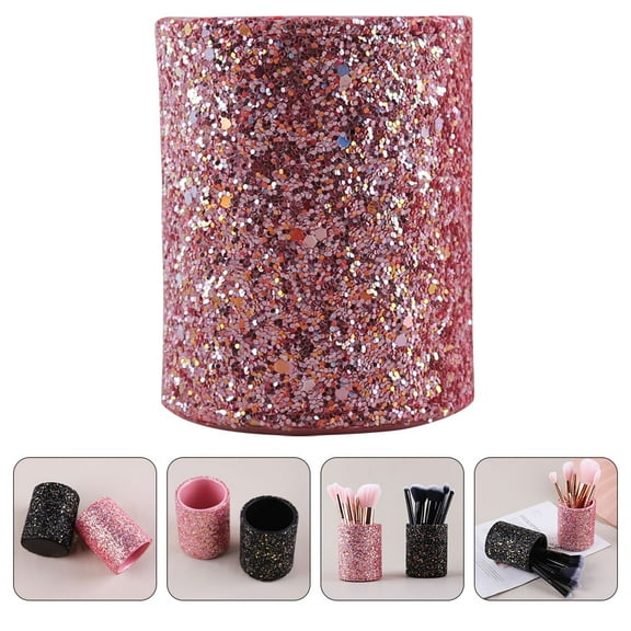 Niceauty Make Brushes Holder Makeup Brush Holder PU Pink 1Set