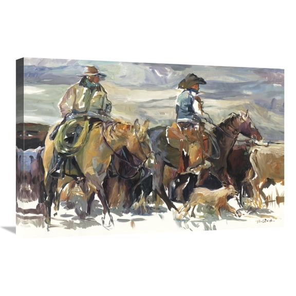 Global Gallery's 'The Roundup' By Marilyn Hageman Stretched Canvas Wall Art
