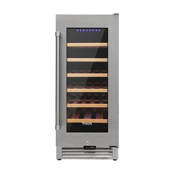 Thor Kitchen 15 Inch Single Zone Wine Cooler, 33 Wine Bottle Capacity-TWC1501