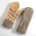 thumbnail image 2 of Gants pour Femmes Gants d'Hiver en Tricot Chauds à Doigts Complets pour Femmes avec Protection Améliorée Doublés en Molleton, 2 of 7
