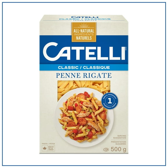 Catelli Classic All-Natural Penne Rigate Pasta, 500g, 500 g