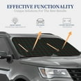 thumbnail image 4 of Windshield Sun Shade, Buffalo Plaid Dark Green Foldable Car Sun Shade Windshield For Front, 2 Pieces, 4 of 4