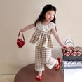 thumbnail image 2 of Bovxnpu Girls Summer Clothing Sets Girls Sleeveless Pants Princess Outfit Set, 2 of 5