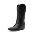 thumbnail image 1 of Botas Vaqueras Bordadas Negras para Mujer DREAM PAIRS 25 cm, 1 of 8