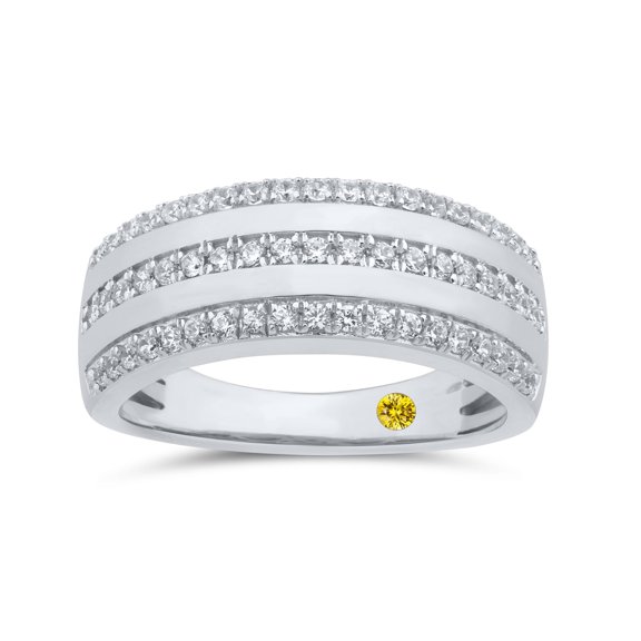 La Joya 1/2 ct tw Lab Grown Diamond Wedding Band, Sterling Silver, Size 5.5