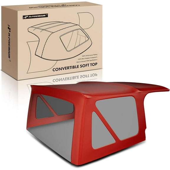 A-Premium Burgundy Convertible Soft Top Compatible with Jeep TJ Series Wrangler, TJ, 1997-2006, Fits 2 Door Only