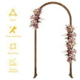 thumbnail image 3 of 8FT Wooden Wedding Arch Backdrop Stand - Natural Square Wood Arbor Frame for Ceremony, Anniversary & Party Decor, 3 of 6