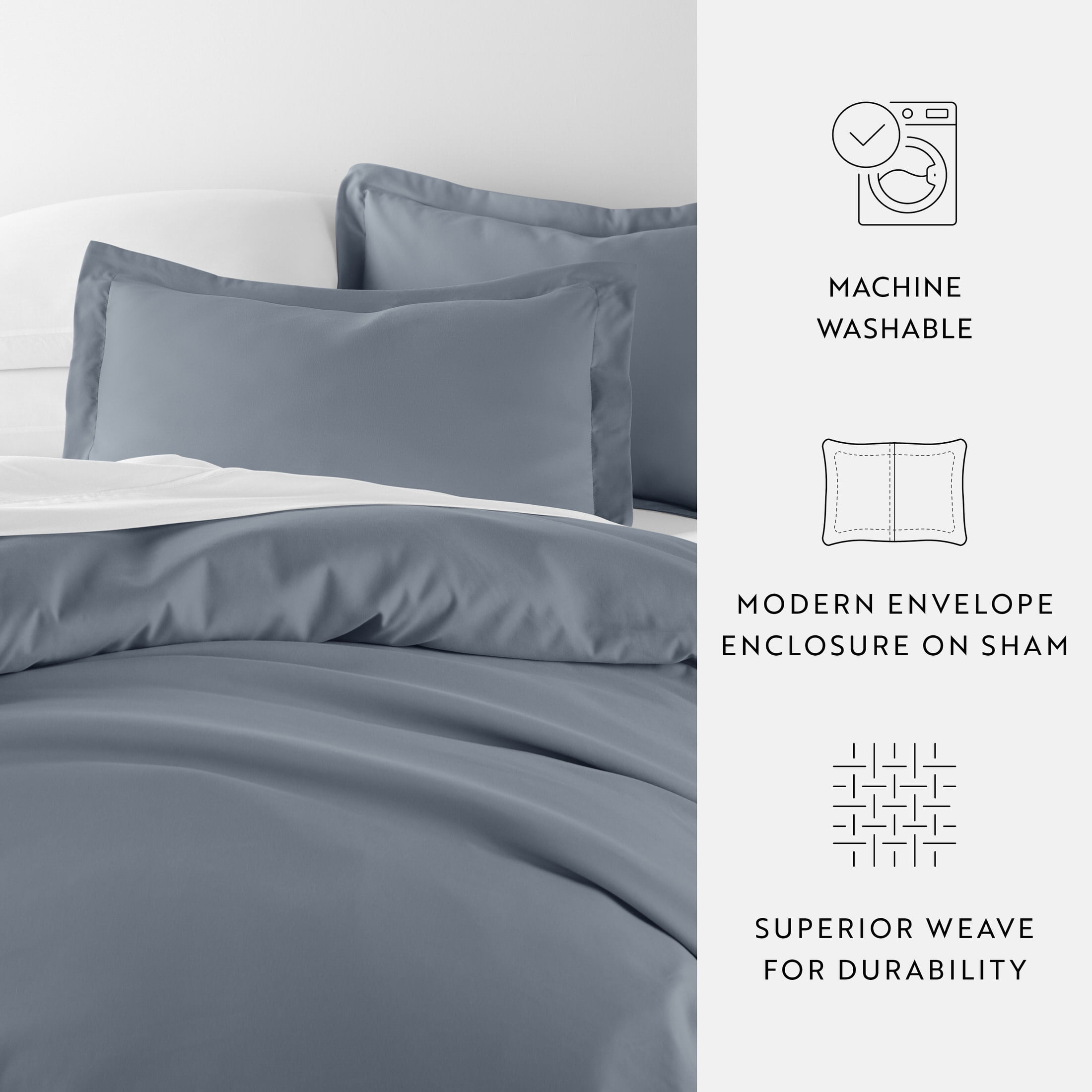 Noble Linens 2-Piece Stone Duvet Cover Set, Twin/Twin XL