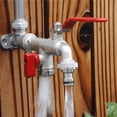 thumbnail image 4 of Conector mezclador de grifo de jardín doble al aire libre Adaptador de agua del tanque de válvula de salida de 3/4, 4 of 10