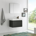thumbnail image 2 of Mezzo 30"Black Wall Hung Bathroom Vanity & Medicine Cabinet, 2 of 6