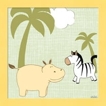 Great Art Now Baby Jungle III by June Erica Vess, Framed Wall Art, 14W x 14H