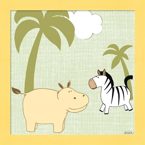 Great Art Now Baby Jungle III by June Erica Vess, Framed Wall Art, 14W x 14H