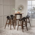 thumbnail image 3 of GDF Studio Tenley Mid Century Modern Upholstered 5 Piece Bar Set, Green Tea Fabric and Natural Oak, 3 of 6