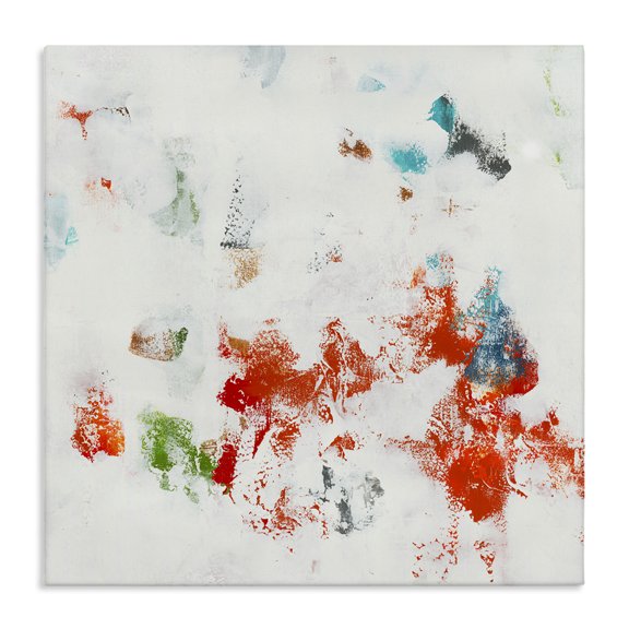 Stupell Industries Modern Modern Red Green Blue Paint Pop Abstraction Canvas Art, 17 x 17, by Jeff Iorillo