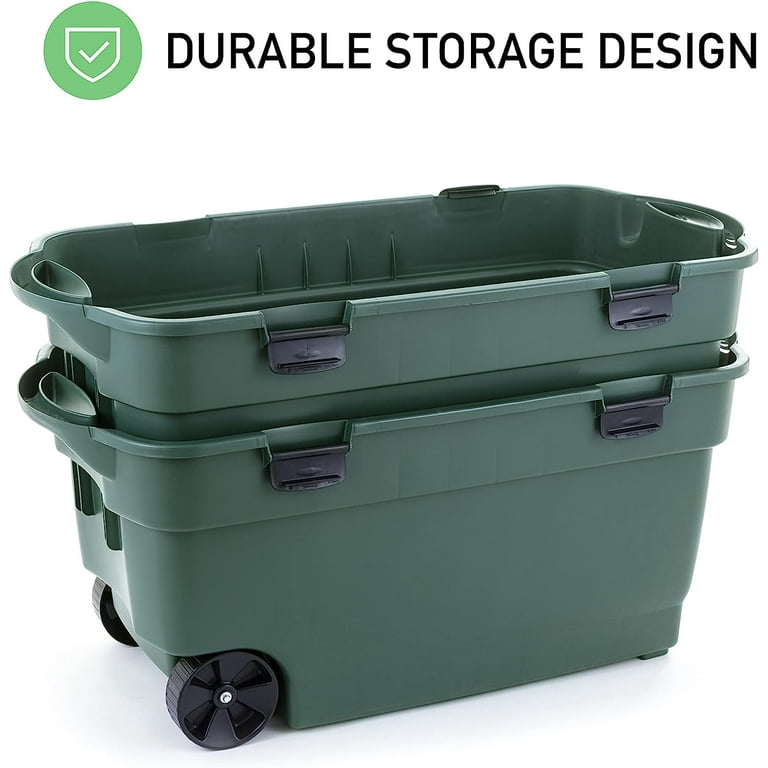 Rubbermaid ECOSense 37 Gal Recycled Plastic Storage Tote w/ Lid 3 Pack 