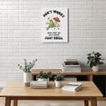 thumbnail image 4 of HFDF Funny Frog Mushroom Canvas Wall Art, Vtage Cute Frog Positive Quote Art Patgs Wall Decor Animal Lover Prts Picture for Livg Room Dg Room Kitchen Farmhouse Decor 12x16inch Framed, 4 of 6