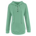 thumbnail image 5 of Kmdttou Women's Zip Up Hoodies Long Sleeve Hooded Color Long-sleeved Sweatshirt Casual Blouse Pullover Tops on Clearance!, 5 of 6