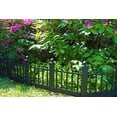 thumbnail image 6 of Estate Series Wrought-Iron Style Border Fencing – Resin Construction – 10 Feet - Black, 6 of 7