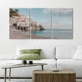thumbnail image 2 of PixonSign Canvas Print Wall Art Set Coastal Beach Shore City Seascape Urban Architecture Photography Realism Scenic Landscape Decorative Colorful Multicolor for Bedroom - 16"x24"x3, 2 of 5
