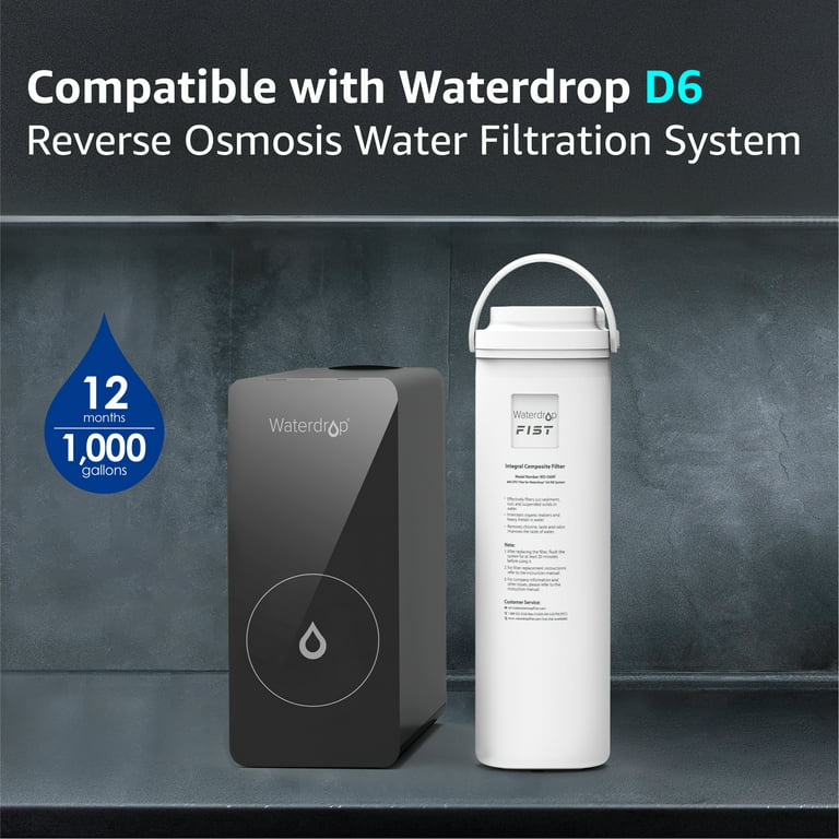 Waterdrop 600GPD D6 Reverse Osmosis Water Filter System Black B-BBY-D6-B -  Best Buy