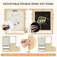 thumbnail image 4 of Patiojoy Ensemble Chevalet d'Art pour Enfants & Table & Banc Centre d'Art Multifonction Bureau avec Grand Rangement Chevalet Réglable Double Face Rouleau de Papier Remplaçable Gris, 4 of 9