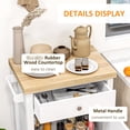 thumbnail image 3 of Small White Cart - 4 Caster Wheels - Kitchen Cleaning - Transport Easily, 3 of 6