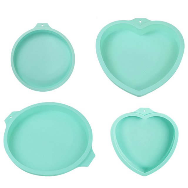 Coofit Cake Mold Silicone DIY 4PCS Reusable Baking Mold Cake Pan Bread Mold for Kitchen