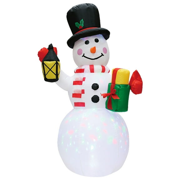 4FT Christmas Inflatables Lantern Snowman,Outdoor Decoration LED Lighted Snow Man Christmas Decor for Yard Patio Garden Lawn Xmas Holiday Indoor Party