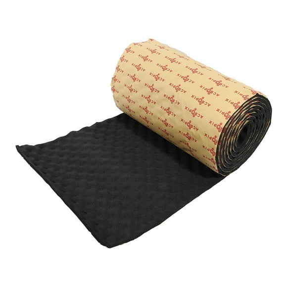 27.2 Cuadrados Pies Coche Calor Resistente Ola Espuma Amortiguador 199" x 20" Negro