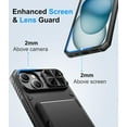 thumbnail image 6 of for iPhone 16 Pro Max Case Wallet, Built-in Card Holder (4-5 Cards), Slide Lens Cover, Military Drop Protection, Rugged Heavy Duty Men Women Protective Phone Case for iPhone 16 Pro Max, Black, 6 of 7