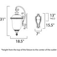 thumbnail image 4 of Maxim Lighting - Three Light Outdoor Wall Lantern - Outdoor Wall Mount -, 4 of 5